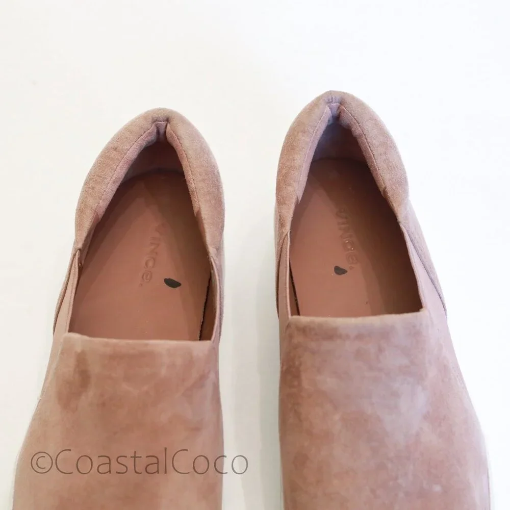 Vince Warren Women's Size 11 Suede Platform Slip-On Shoes Casual Comfort Leather